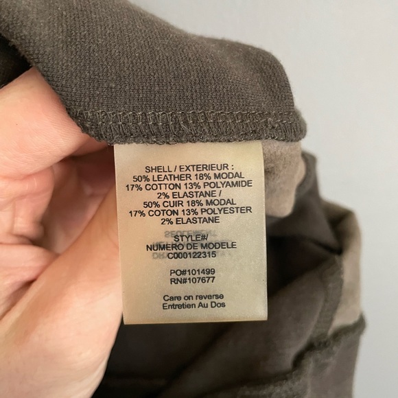 Alice + Olivia Leather Panel Zip Front Leggings - Picture 6 of 6